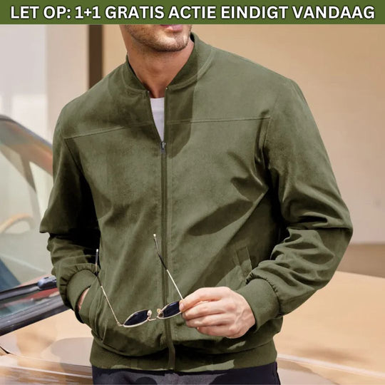 LUKE | STIJLVOLLE SUÈDE JAS MET RITS (1+1 GRATIS)